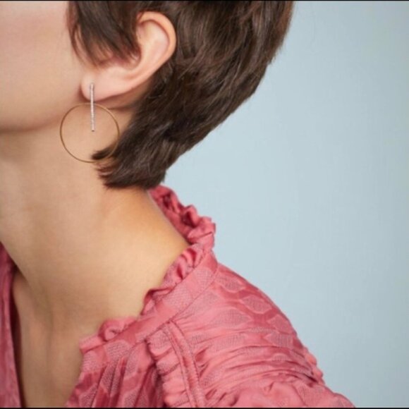 Anthropologie Maeve Pink Suva Ruffled V-neck Top - Picture 3 of 6